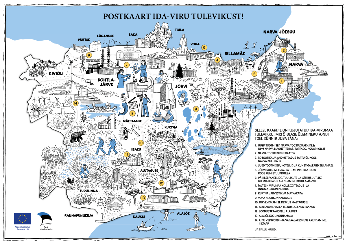 Ida-Virumaa ÕÜF tulevikukaart. Autor: Piret Räni